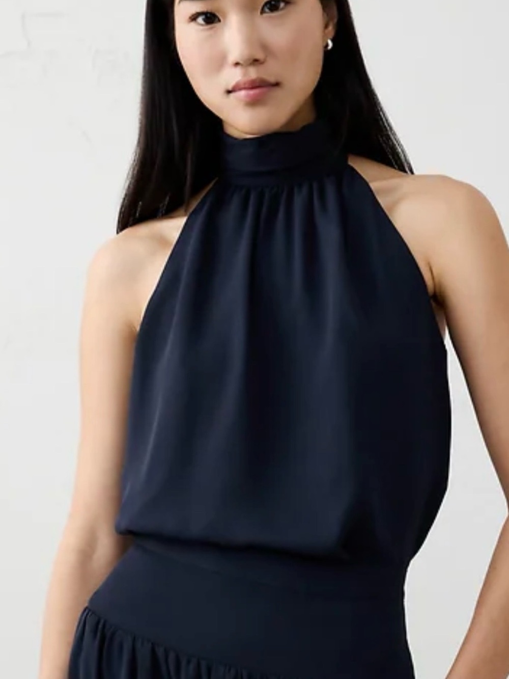 Banana Republic Navy Halter Top ~ Size Medium